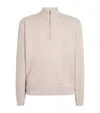 Brett Johnson Cashmere Quarter-zip Sweatshirt In Neutral