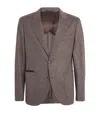 Brett Johnson Cashmere Tweed Blazer In Brown