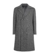 Brett Johnson Cashmere Tweed Overcoat In Gray
