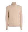 Brett Johnson Cashmere Zigzag-knit Rollneck Sweater In White