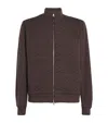 Brett Johnson Cotton-silk Quilted Bomber Jacket In Brown