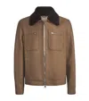 Brett Johnson Deerskin Flight Jacket In Multi