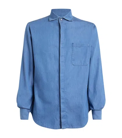 Brett Johnson Denim Shirt In Blue