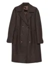 Brett Johnson Double-breasted Coat In Brown