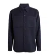 Brett Johnson Double Cashmere Overshirt In Navy