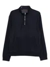 Brett Johnson Half-zip Sweater In Blue