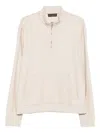 Brett Johnson Cashmere Quarter-zip Sweatshirt In Neutral
