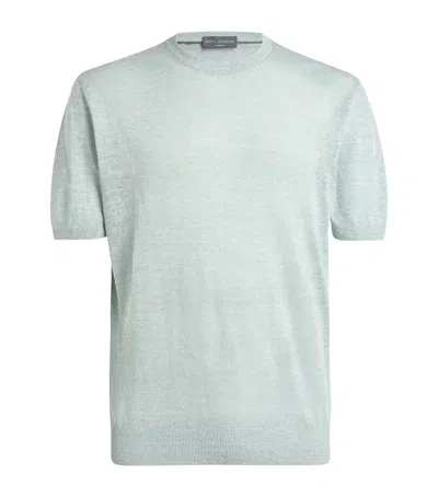 Brett Johnson Linen-silk T-shirt In Green