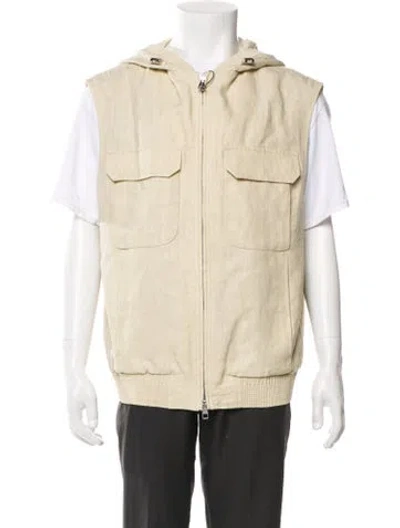 Pre-owned Brett Johnson Linen Vest W/ Tags In Neutral