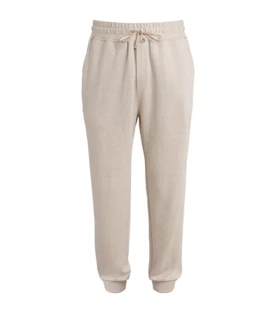 Brett Johnson Linen-virgin Wool Sweatpants In Grey