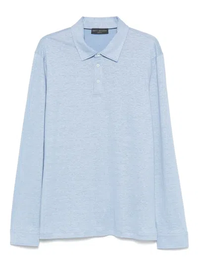 Brett Johnson Long-sleeve Polo Shirt In Blue