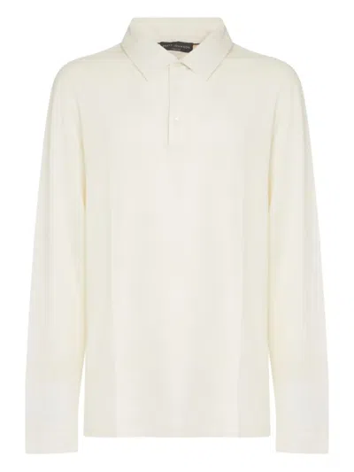 Brett Johnson Long-sleeve Polo Shirt In White