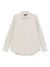 Brett Johnson Mélange-effect Button-up Shirt In Neutral