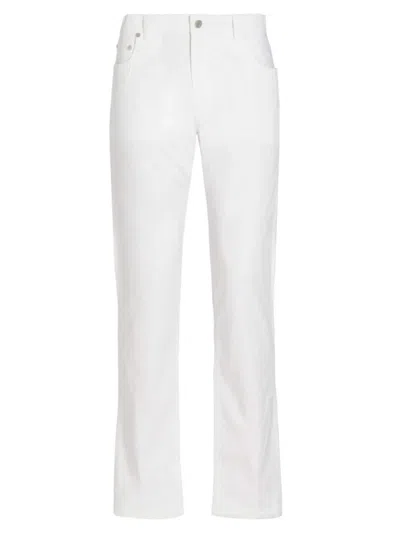 Brett Johnson Men's Stretch Cotton Five-pocket Trousers In White