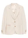 Brett Johnson Notched-lapel Single-breasted Blazer In Neutral