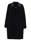 Brett Johnson Panelled-collar Coat In Blue