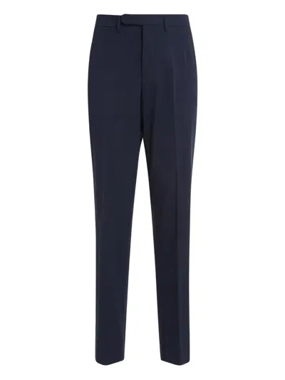 Brett Johnson Pleated-front Trousers In Blue