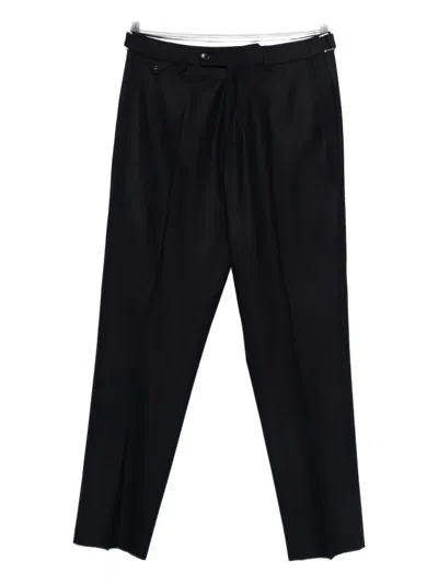 Brett Johnson Pleated Trousers In Blue