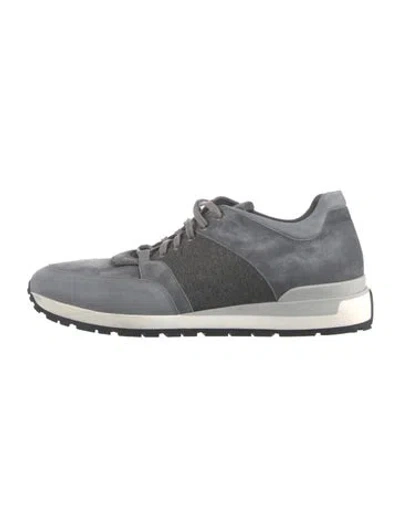 Pre-owned Brett Johnson Suede Athletic Sneakers In Multi