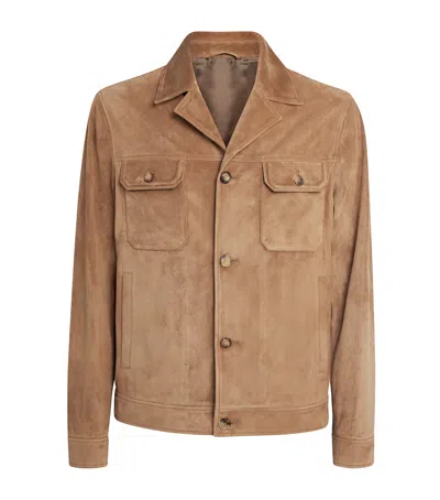 Brett Johnson Suede Sedona Jacket In Brown