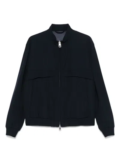 Brett Johnson Twill Bomber Jacket In 蓝色