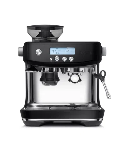 Breville The Barista Pro Espresso Machine Bean Hopper 1/2 Lb, Water Tank 67 oz In Black Truffle