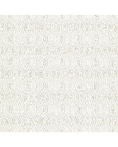 Brewster A-street Prints Damour Cream Hexagon Ogee Wallpaper In Multi