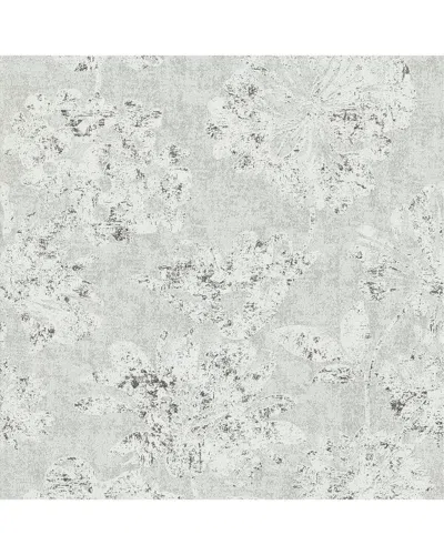 BREWSTER BREWSTER A-STREET PRINTS KALA PLATINUM FLORAL WALLPAPER