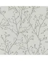 Brewster A-street Prints Koura Platinum Budding Branches Wallpaper In Multi