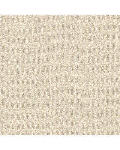 Brewster A-street Prints Maia Gold Faux Linen Wallpaper In Multi