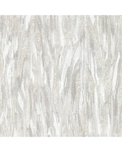 Brewster A-street Prints Suna Silver Woodgrain Wallpaper In Multi
