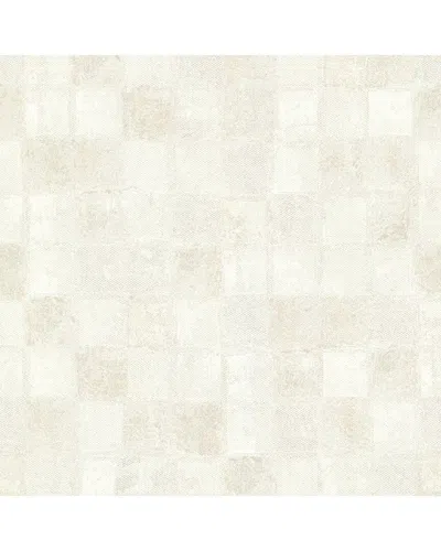 Brewster A-street Prints Varak White Checkerboard Wallpaper In Multi