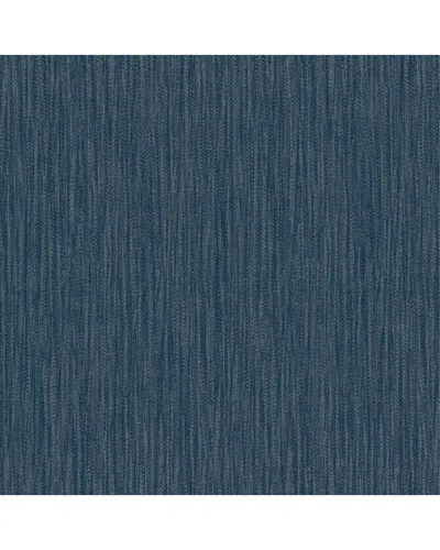 Brewster Abel Blue Textured Wallpaper
