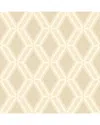 Brewster Advantage Mersenne Beige Geometric Wallpaper In Multi