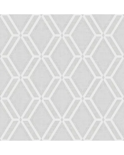 BREWSTER BREWSTER ADVANTAGE MERSENNE GREY GEOMETRIC WALLPAPER