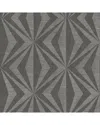 Brewster Advantage Monge Charcoal Geometric Wallpaper In Multi