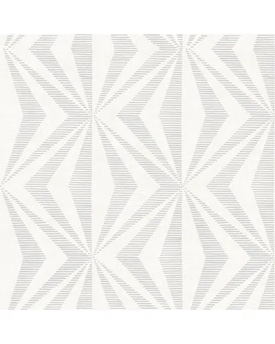 BREWSTER BREWSTER ADVANTAGE MONGE SILVER GEOMETRIC WALLPAPER