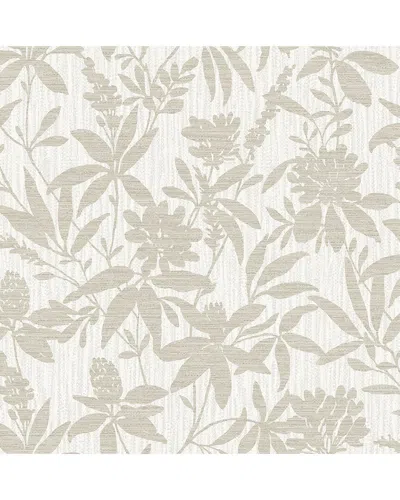 Brewster Advantage Riemann Beige Floral Wallpaper In Multi