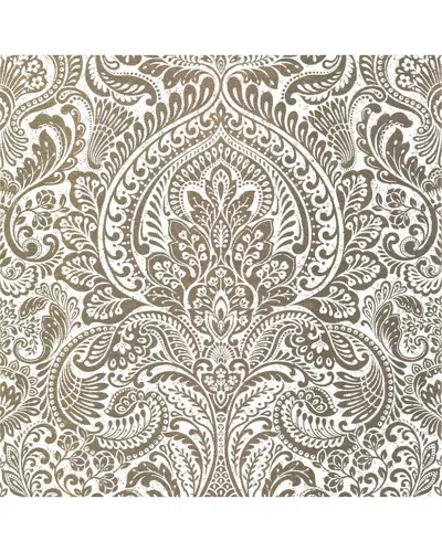 Brewster Artemis Gold Floral Damask Wallpaper