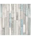 Brewster Barn Board Grey Thin Plank Wallpaper In Grey