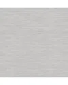 Brewster Cantor Grey Faux Grasscloth Wallpaper