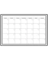 Brewster Large White Monthly Dry Erase Calendar Decal