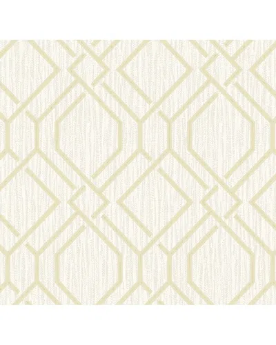 Brewster Frege Gold Trellis Wallpaper