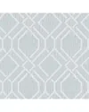 Brewster Frege Light Blue Trellis Wallpaper