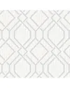Brewster Frege Silver Trellis Wallpaper