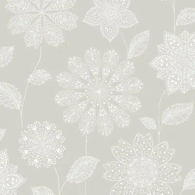 Brewster Home Fashions Eclipse 33' X 20.5" Floral Wallpaper In Taupe