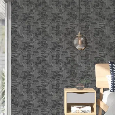 Brewster Home Fashions Eclipse 33' X 20.5" Smooth Wallpaper Roll In Gray