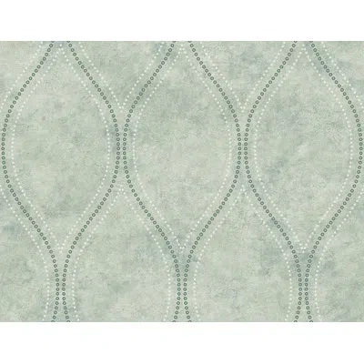 Brewster Home Fashions Marble Ogee 27' L X 27" W Texture Wallpaper Roll In Seafoam