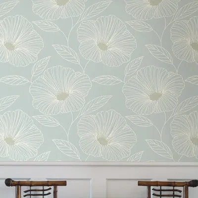 Brewster Home Fashions Mistral Mythic Floral Wallpaper Sample In Green