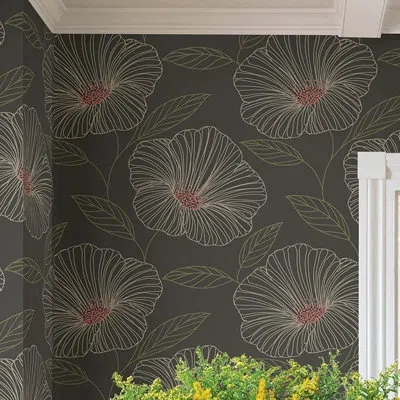 Brewster Home Fashions Mistral Mythic Floral Wallpaper Sample In Brown